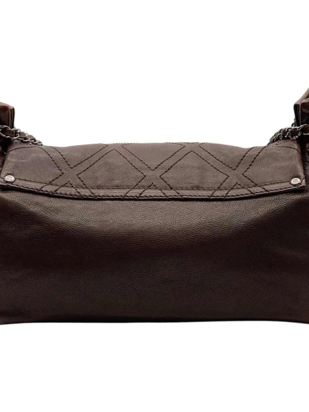 Chanel Brown Leather Diamond Stitch Shoulder Bag